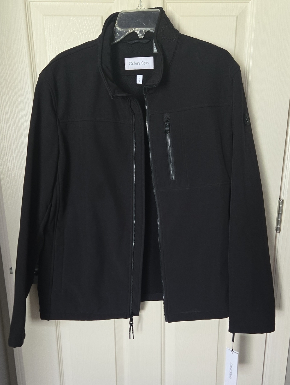 Calvin Klein Men's Black Softshell Zip Jacket